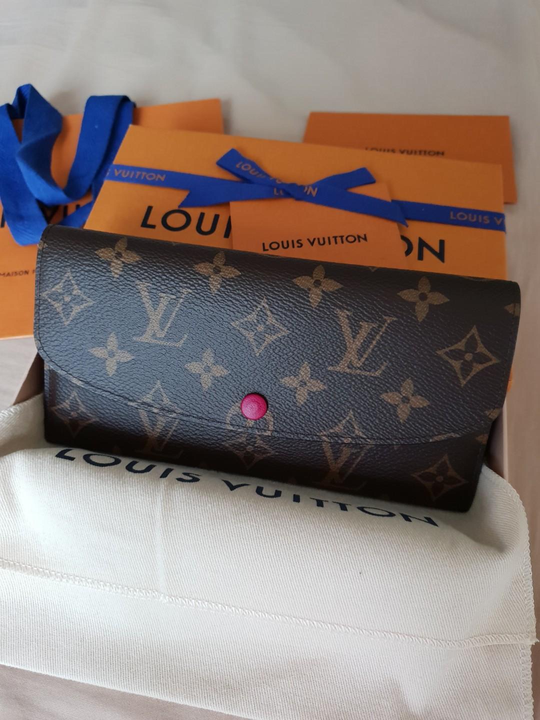 Louis Vuitton LV Emilie Wallet Monogram Fuchsia, Luxury, Bags