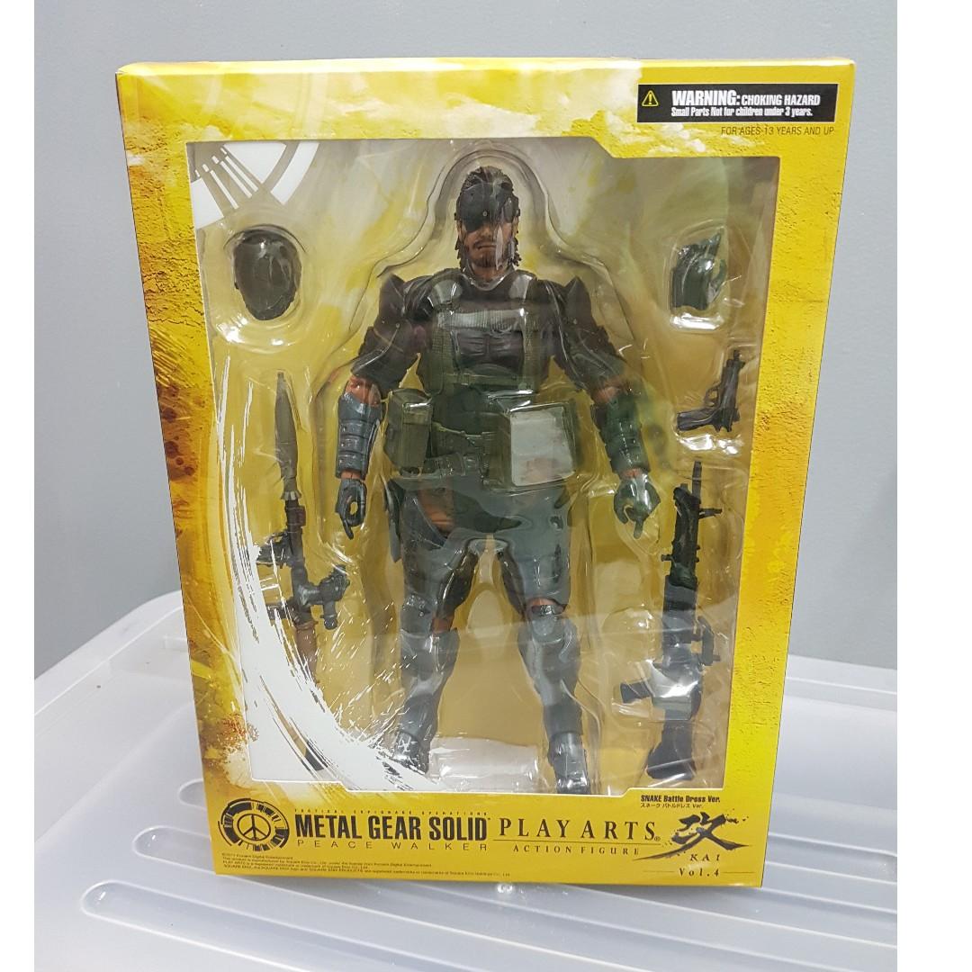 Play Arts Kai Metal Gear Solid Peace Walker Vol 4 Snake Buttle Dress Ver Action Figures Toys Hobbies
