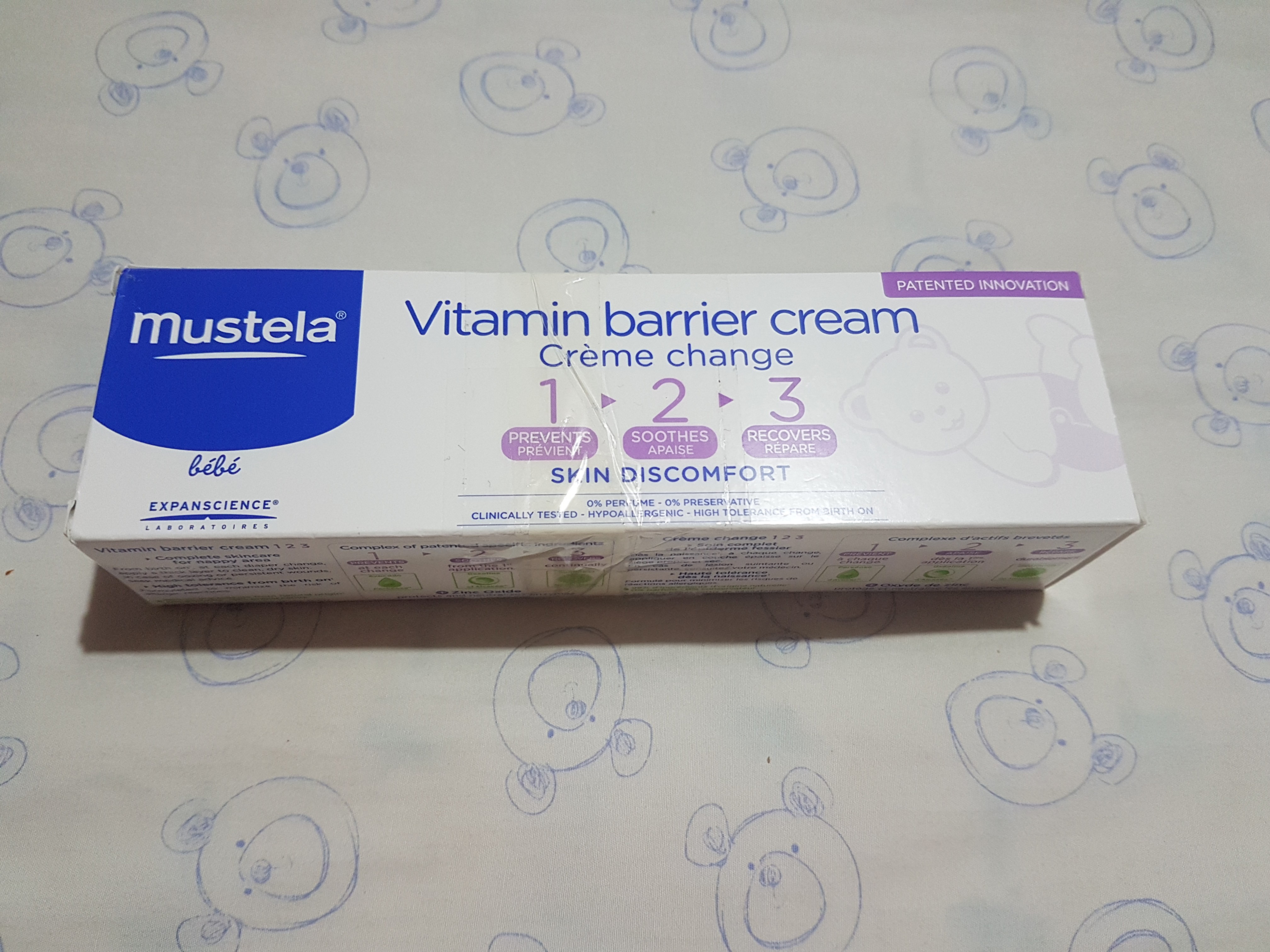 Mustela Vitamin Barrier Cream (Diaper Cream), Babies & Kids, Bathing