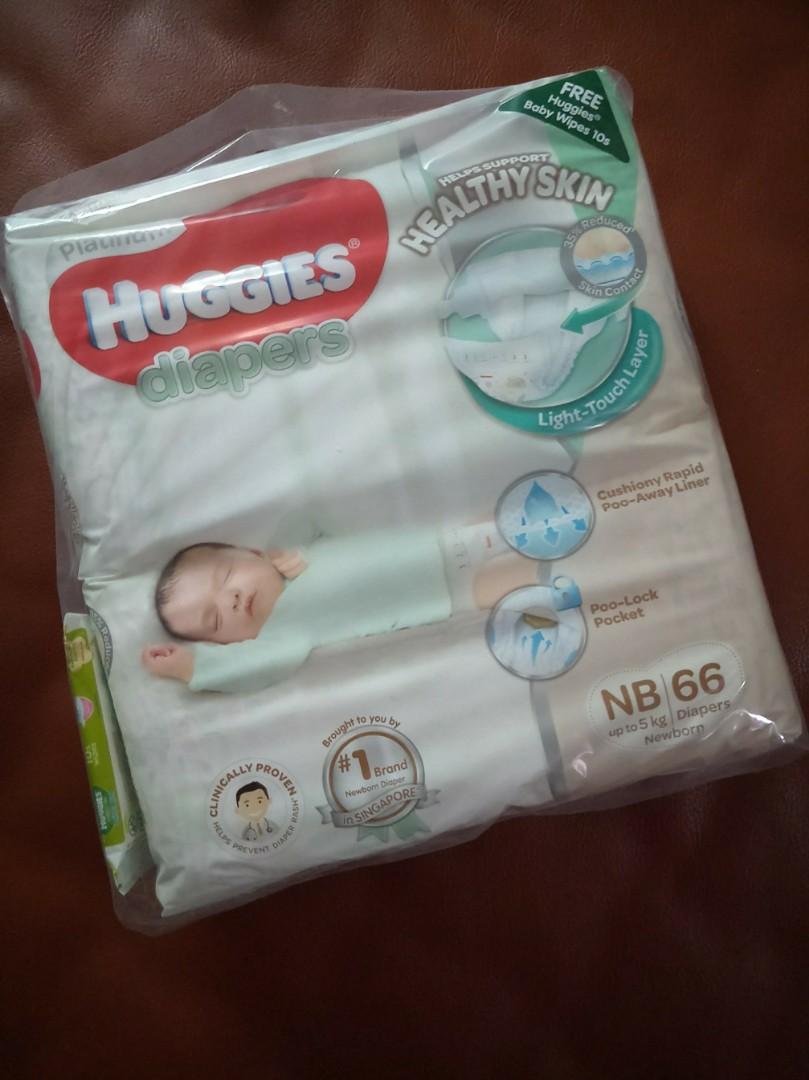 Newborn Huggies Diapers Brand New With Free Wet Wipe Babies