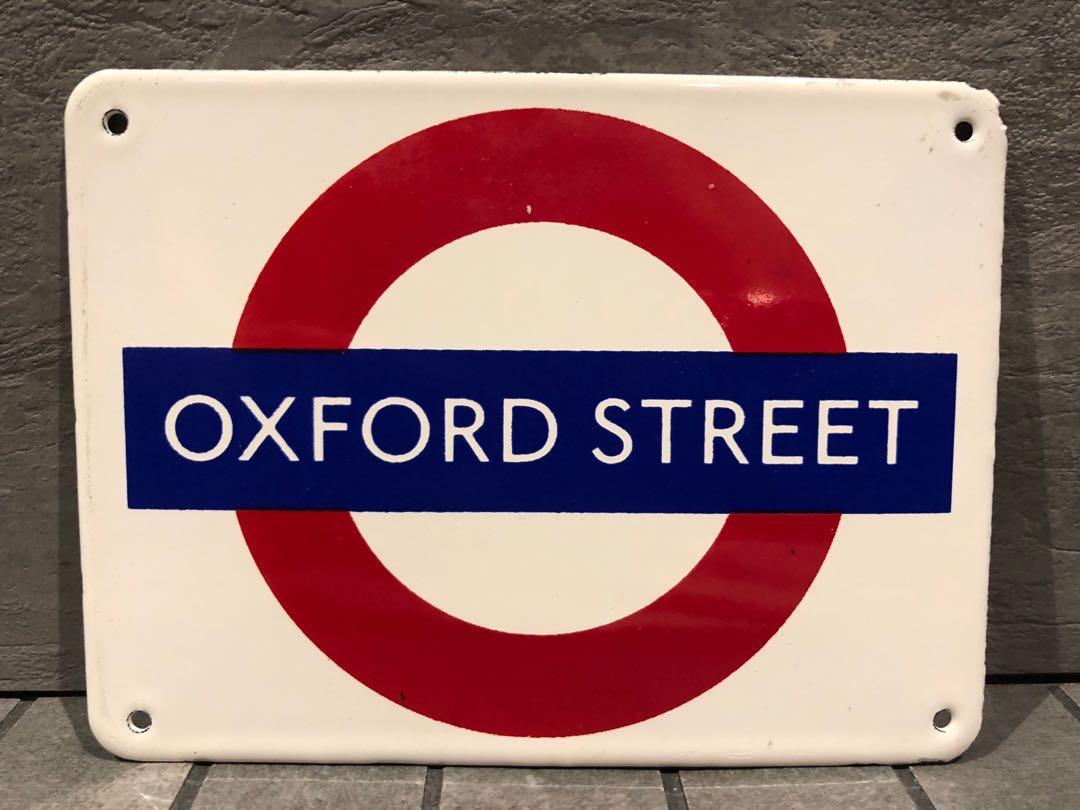 Oxford Street Underground Name Plate Signage Vintage Collectibles Vintage Collectibles On Carousell