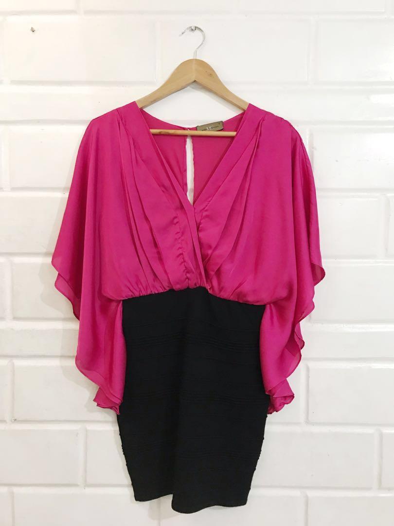 Pink & Black Party Dress (Category: Dresses) located in Binan City. Submitted by secondtimearound.ph (Listing ID 212139838, Image 1). Description: Only used once. In great condition! ❤️.