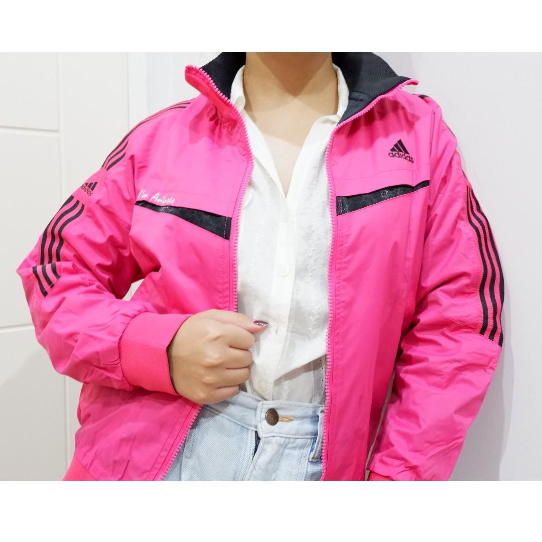 Pink Adidas Parachute Jacket Womens Fashion Womens