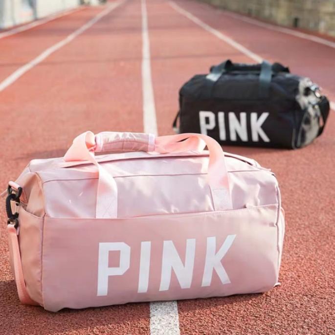 pink travel duffle bag
