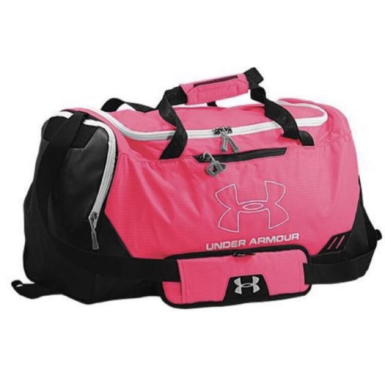 pink under armour duffle bag