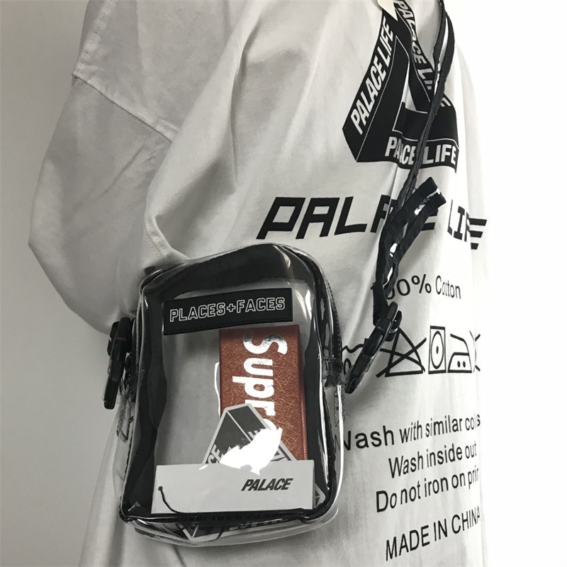 READY STOCK Places Faces transparent bag PVC sling bag Mini messenger bag P F