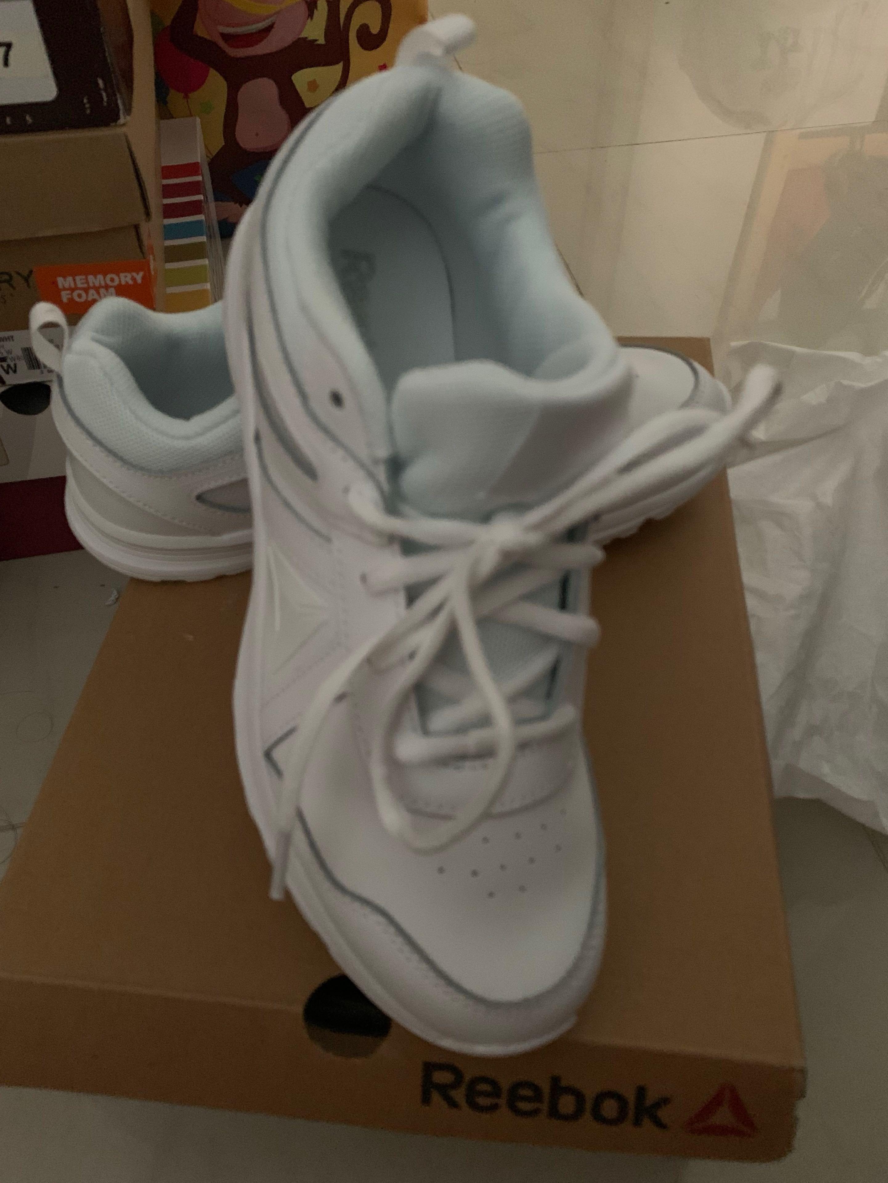 reebok white school shoes