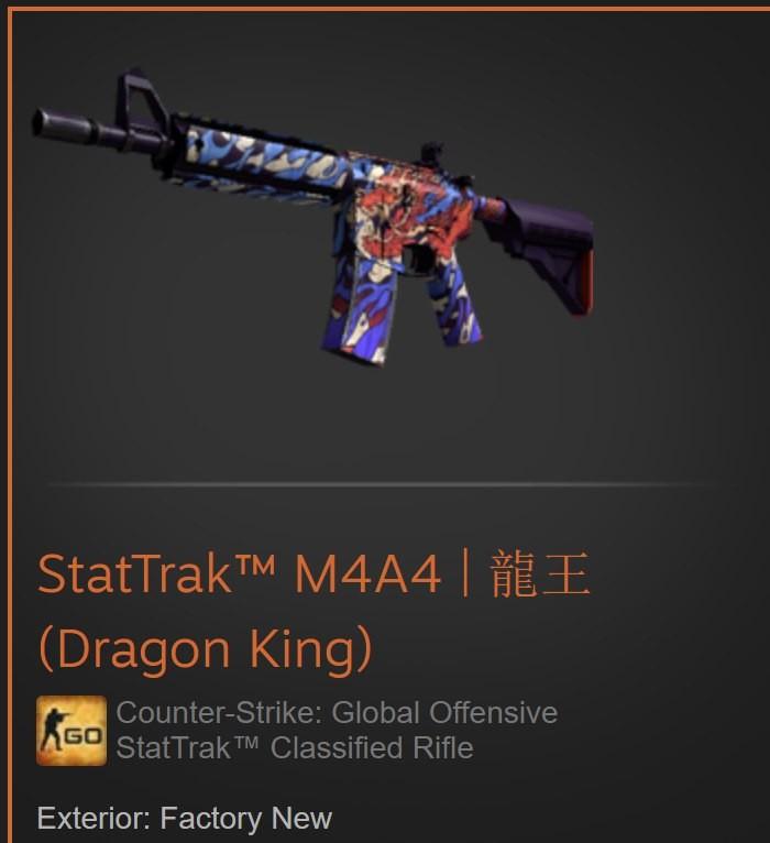 Stattrak M4a4 龍王 Dragon King Toys Games Video Gaming In Game Products On Carousell