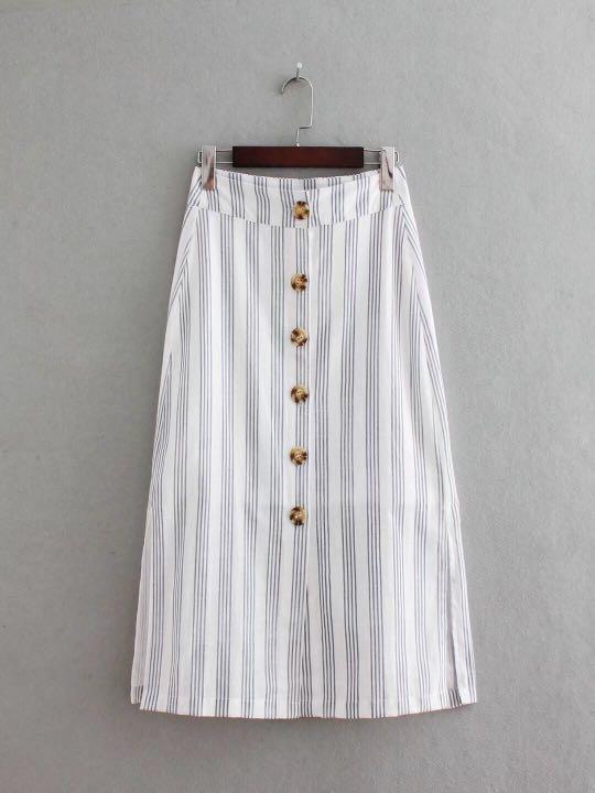 Striped linen skirt Clearance