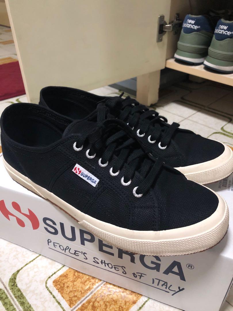 Superga black classic sneaker Eur 45 UK10.5 Men s Fashion