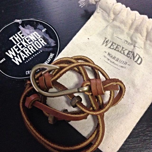 Warrior hotsell bracelet leather