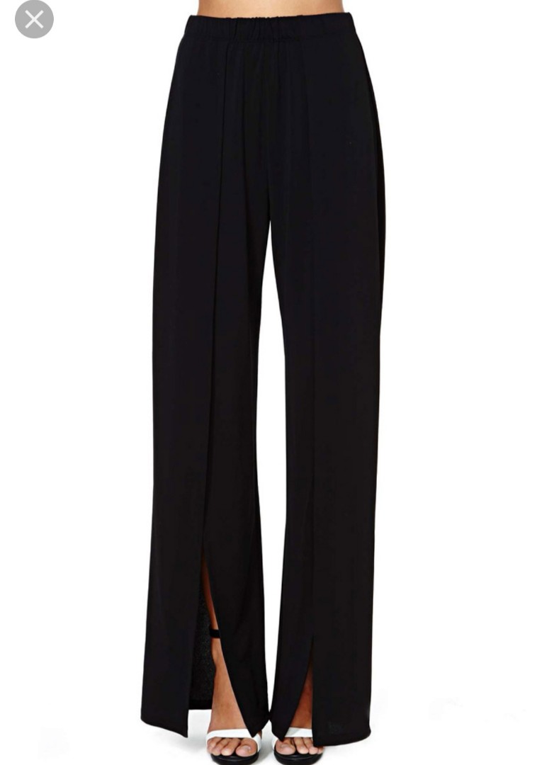 Topshop front split wide leg high waist 