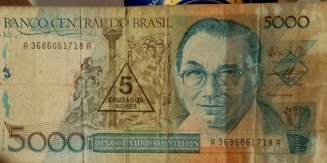 Mata Uang Brazil 5000 Cinco Mil Cruzados Info Terkait Uang