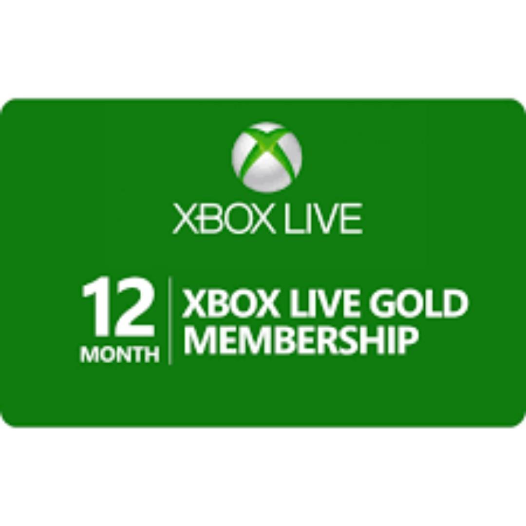xbox gold 12 month subscription
