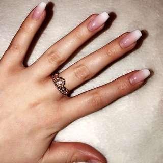 Rose Gold Princess Pandora Ring