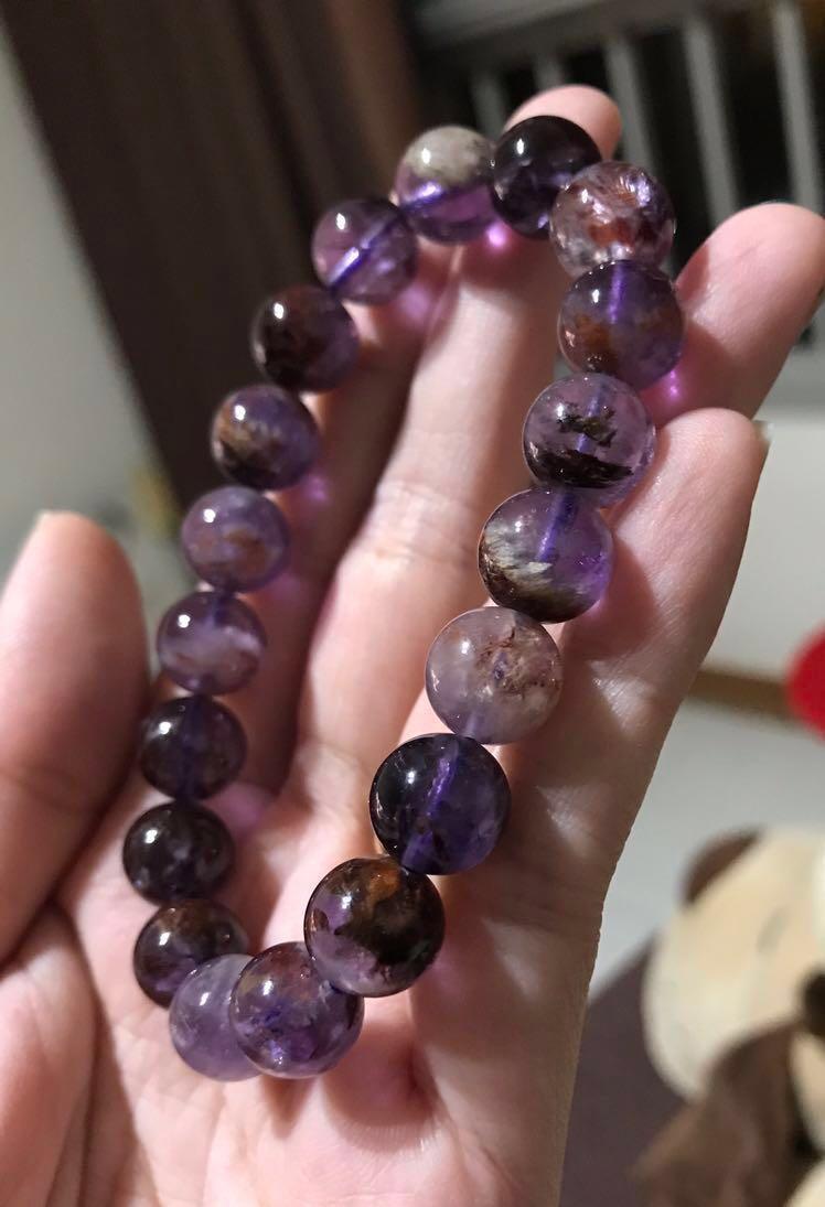 Amethyst Phantom Beaded Bracelet 8mm AAA+ Tranquility / Intuition / Wisdom  1pcs | eBay