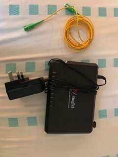 Singtel Fiber Broadband - Optical Network Terminal with Fiber