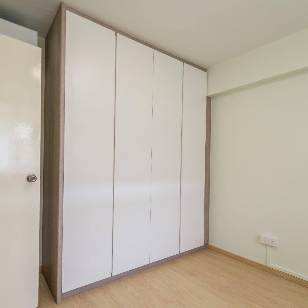 Customized 6ft Swing Door Wardrobe In Selected Laminate Finished And White Pvc Internal Home Services Renovations On Carousell