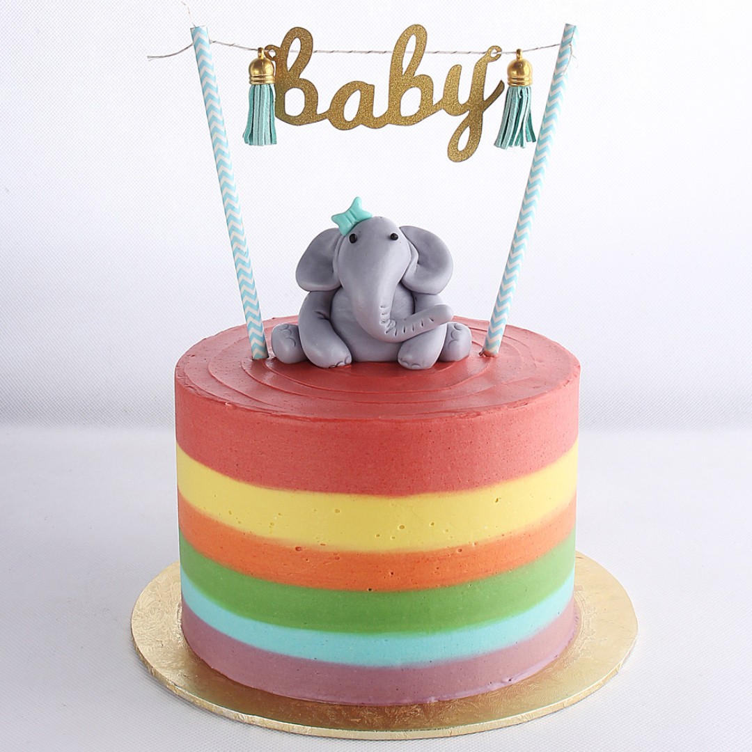 Baby Shower Or Baby 1st First Birthday Rainbow Cake Food Drinks