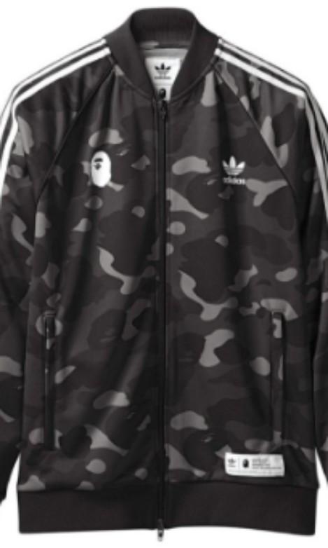 bape x adidas jacket blue