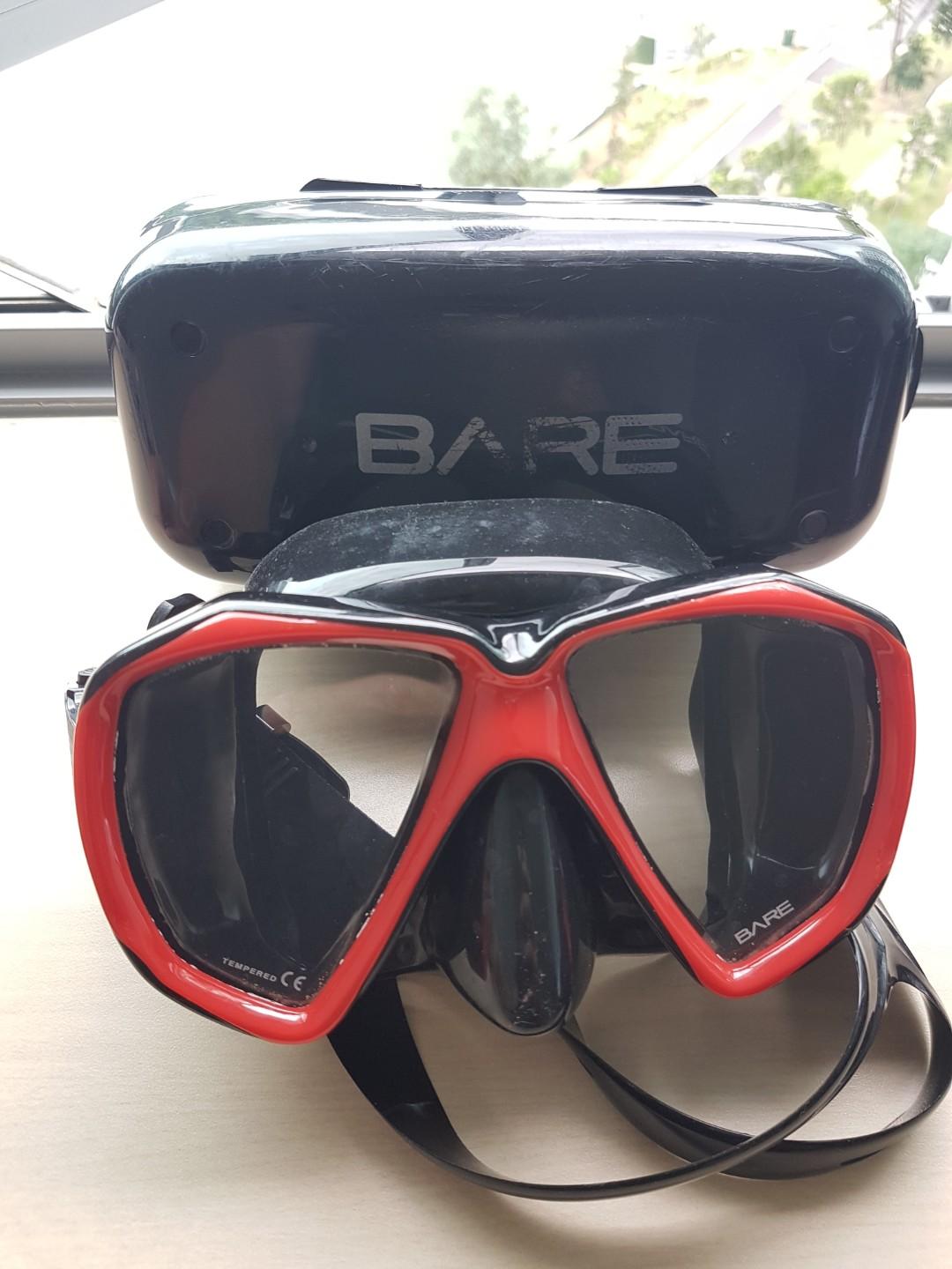 Bares Diving Googles With Snorkel Sports Sports Games Equipment On Carousell