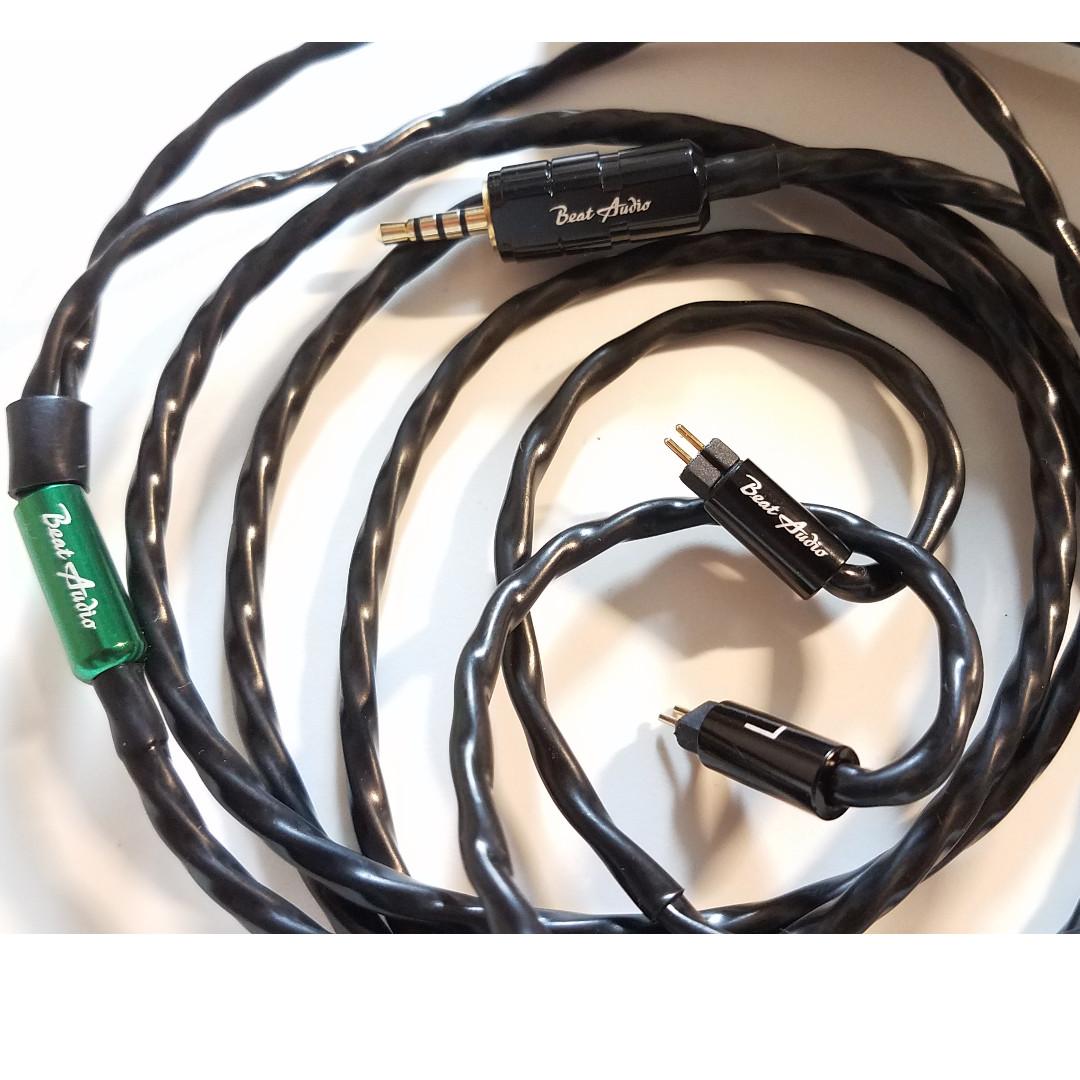 Beat Audio Emerald cm 兩針2 pin 2.5mm 平衡線銅銀混合壓縮耳機線非