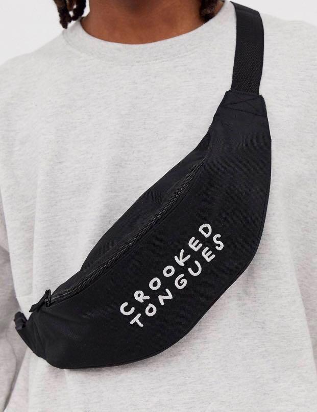 Crooked tongues top bum bag