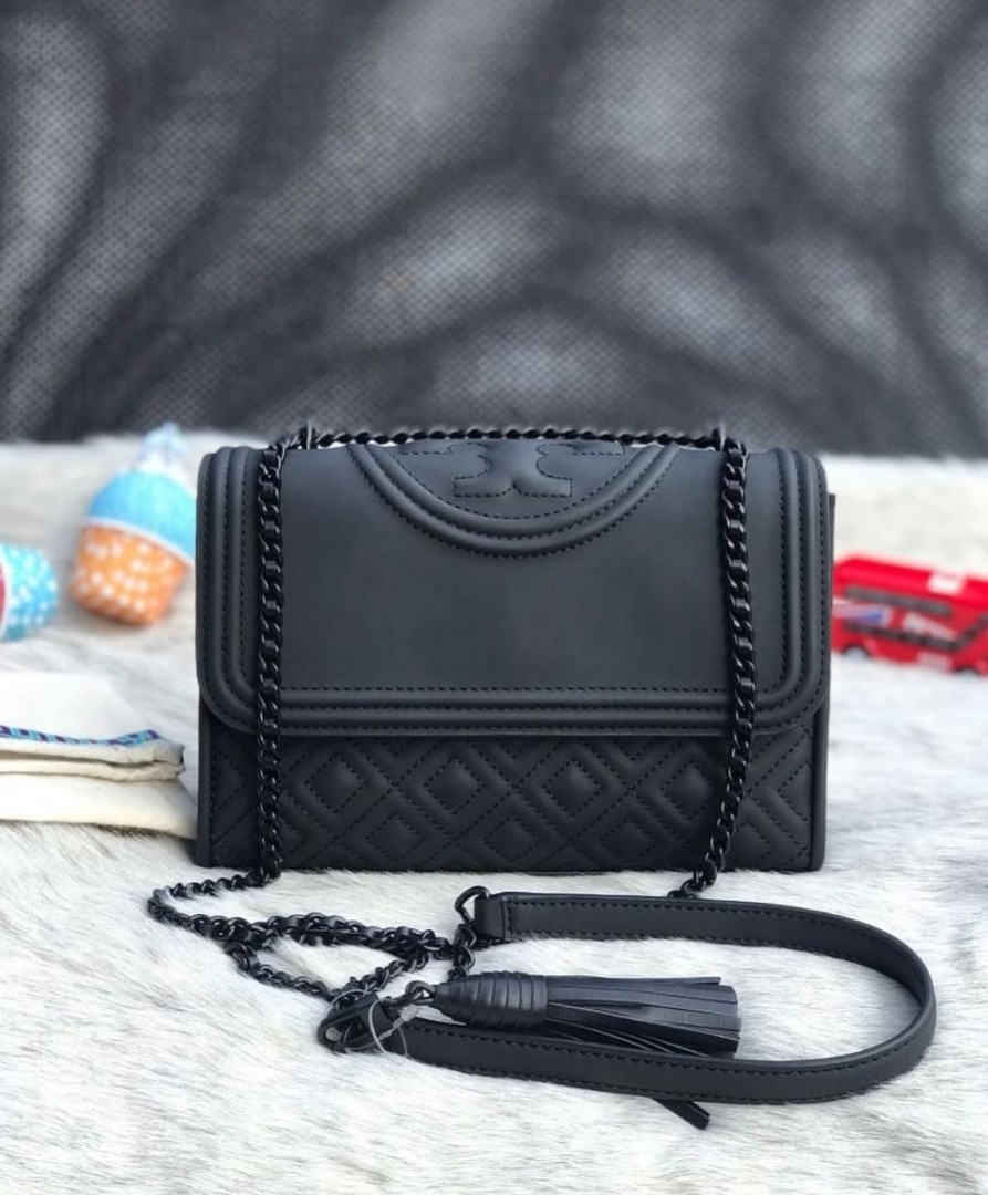 tory burch fleming black matte