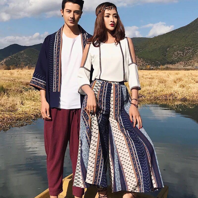 Bohemian sales couple attire