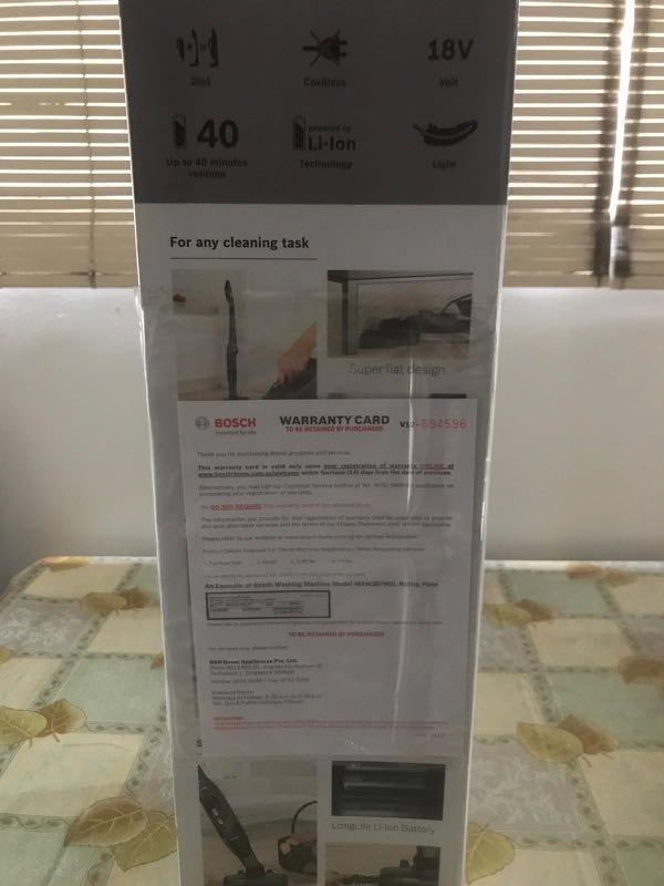 Bosch cordless vacuum cleaner, TV & Home Appliances, Vacuum Cleaner & Housekeeping on Carousell