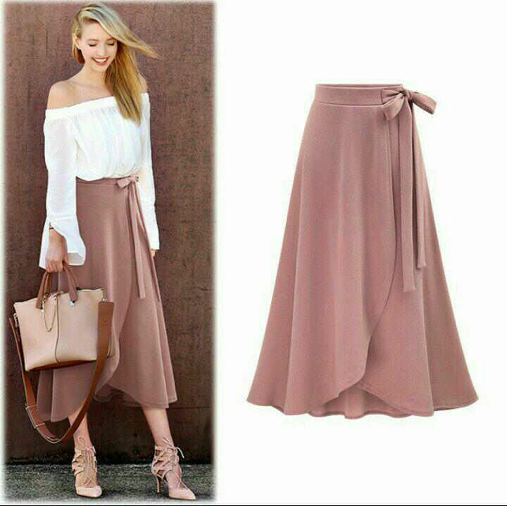 Bow belt maxi skirt cheap