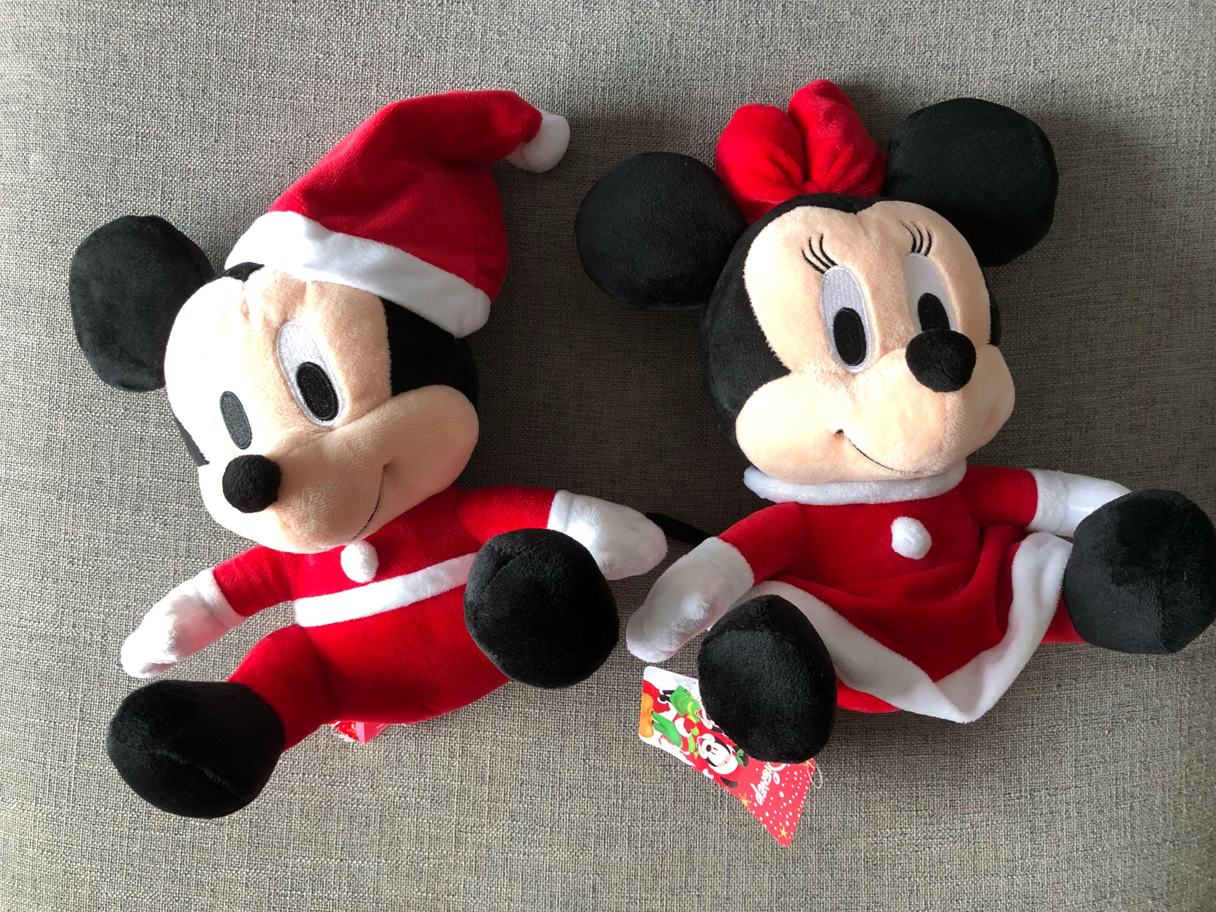 mickey and minnie mouse christmas dolls