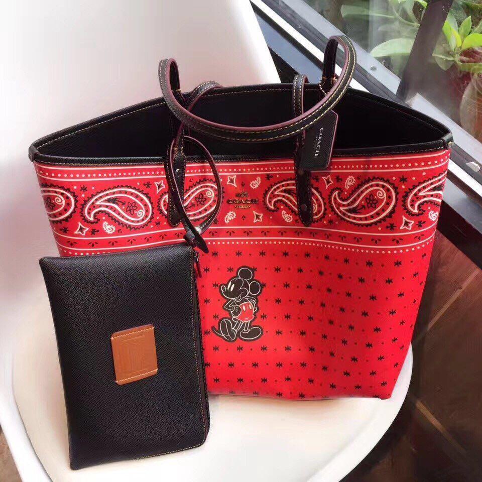coach 59376 限量款 disney mickey 米奇米老鼠 购物袋 托特包 双面用
