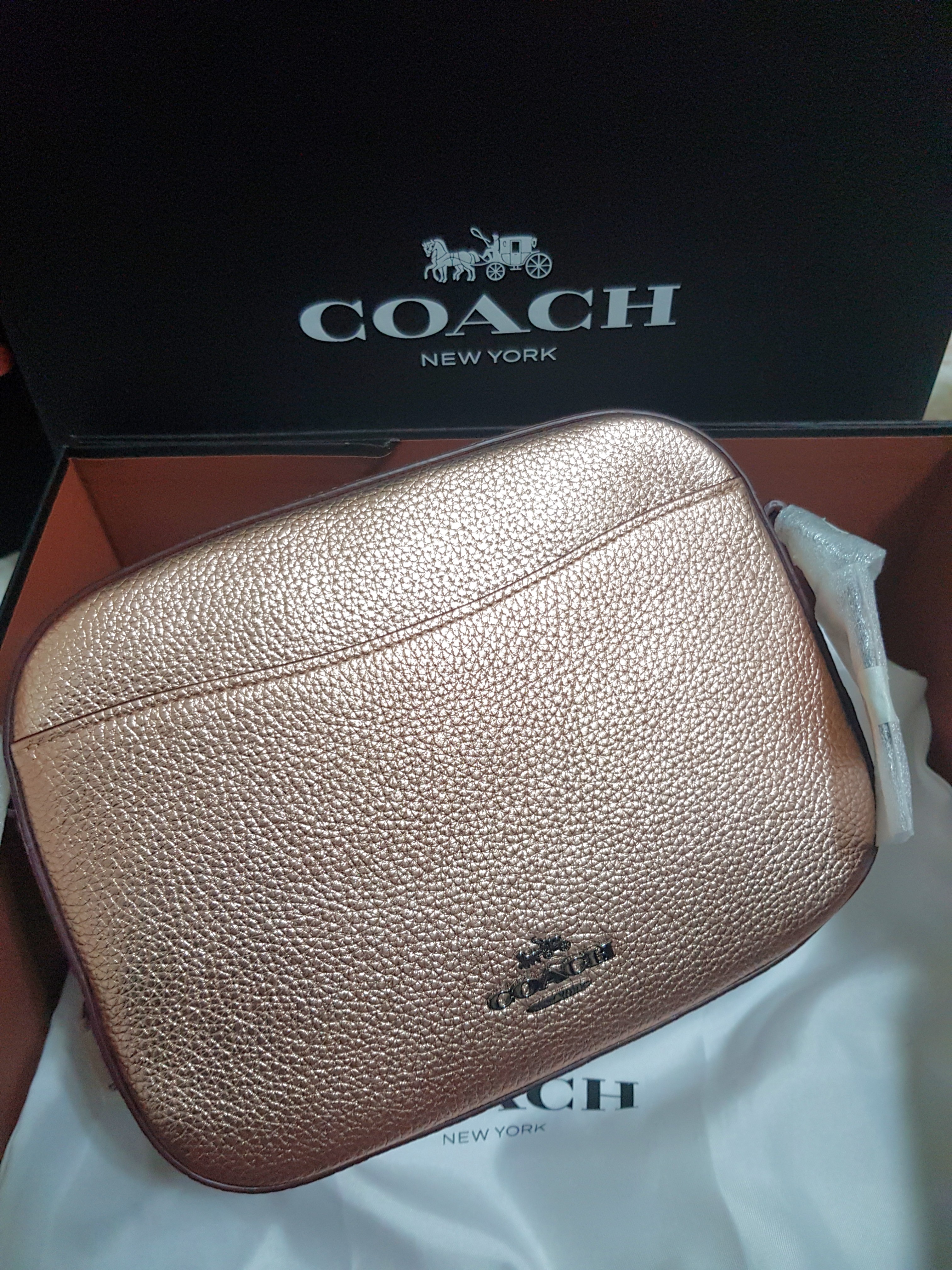 coach camera bag pink