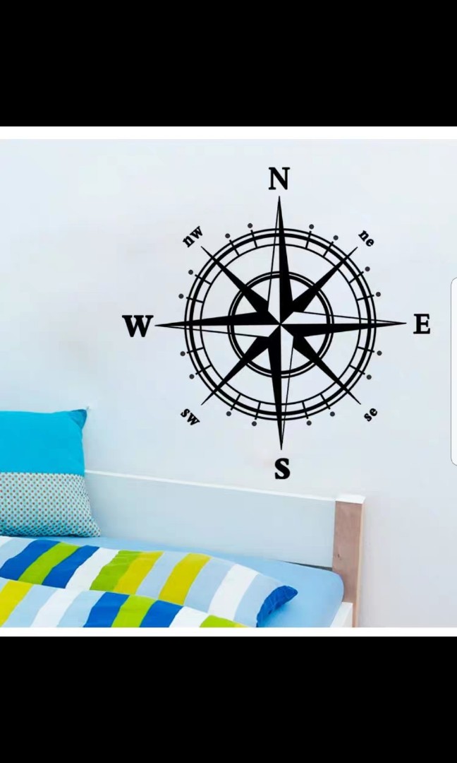 compass stickers living room bedroom background decoration wall