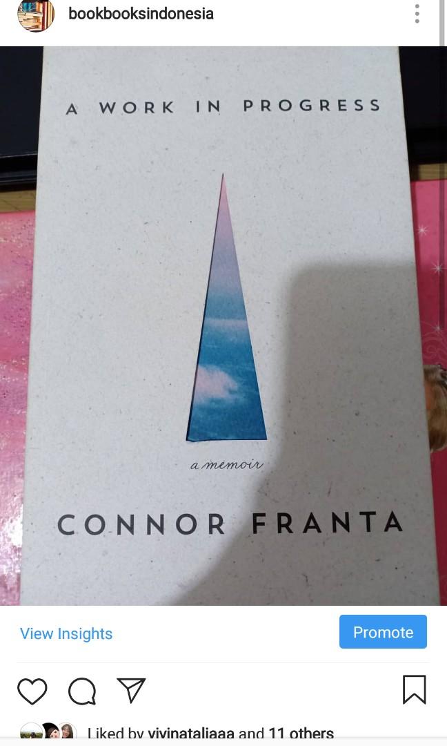 Connor Franta A Work In Progress Books Stationery Books On