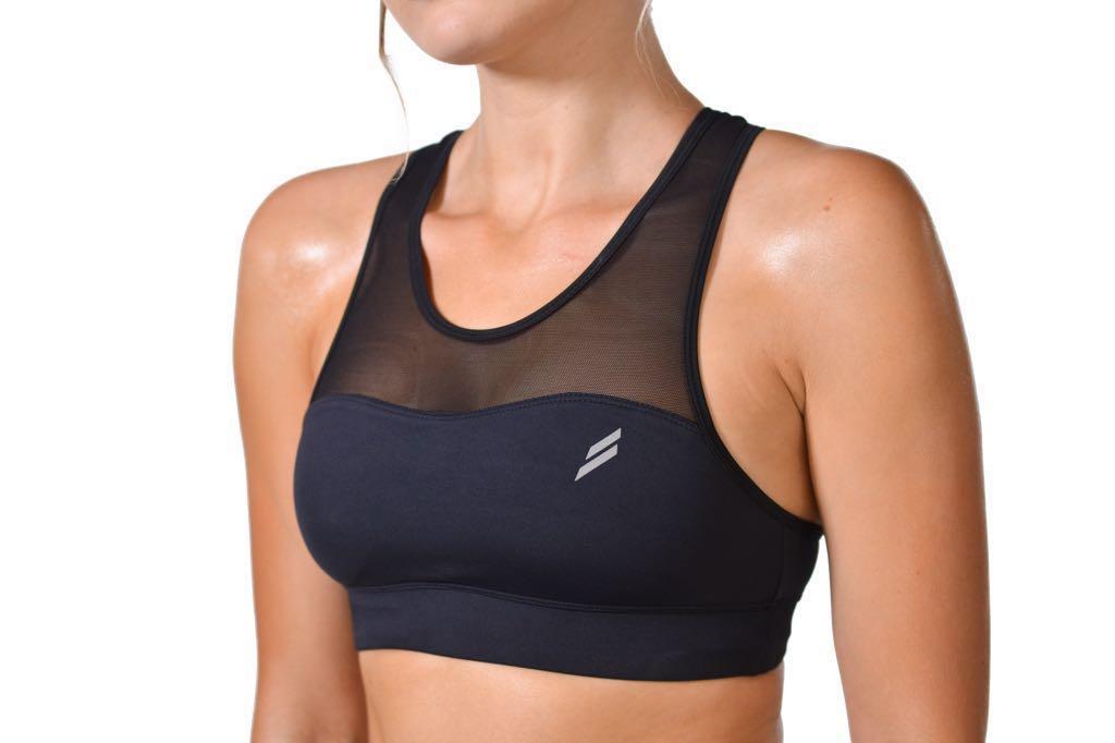 Mesh panel sports bra Clearance