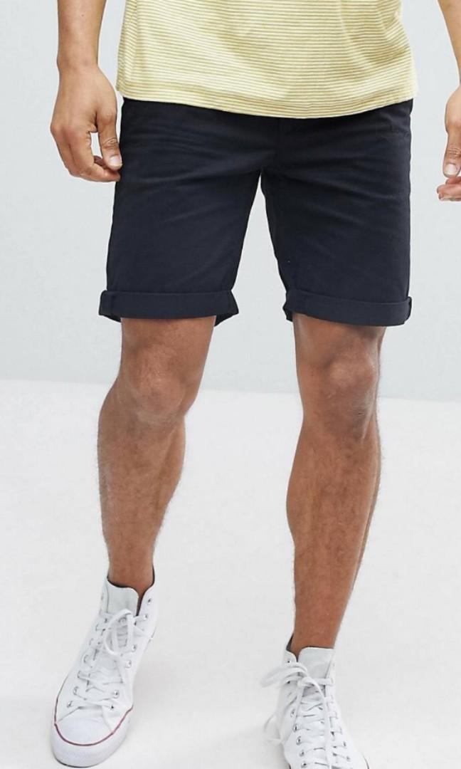 next black chino shorts