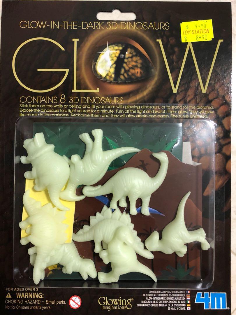 Glow In The Dark 3d Dinosaurs Toys Games Bricks Figurines On