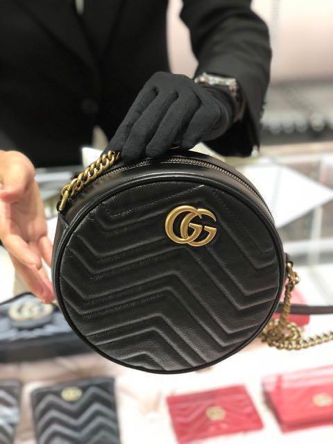Gg marmont round shoulder bag store