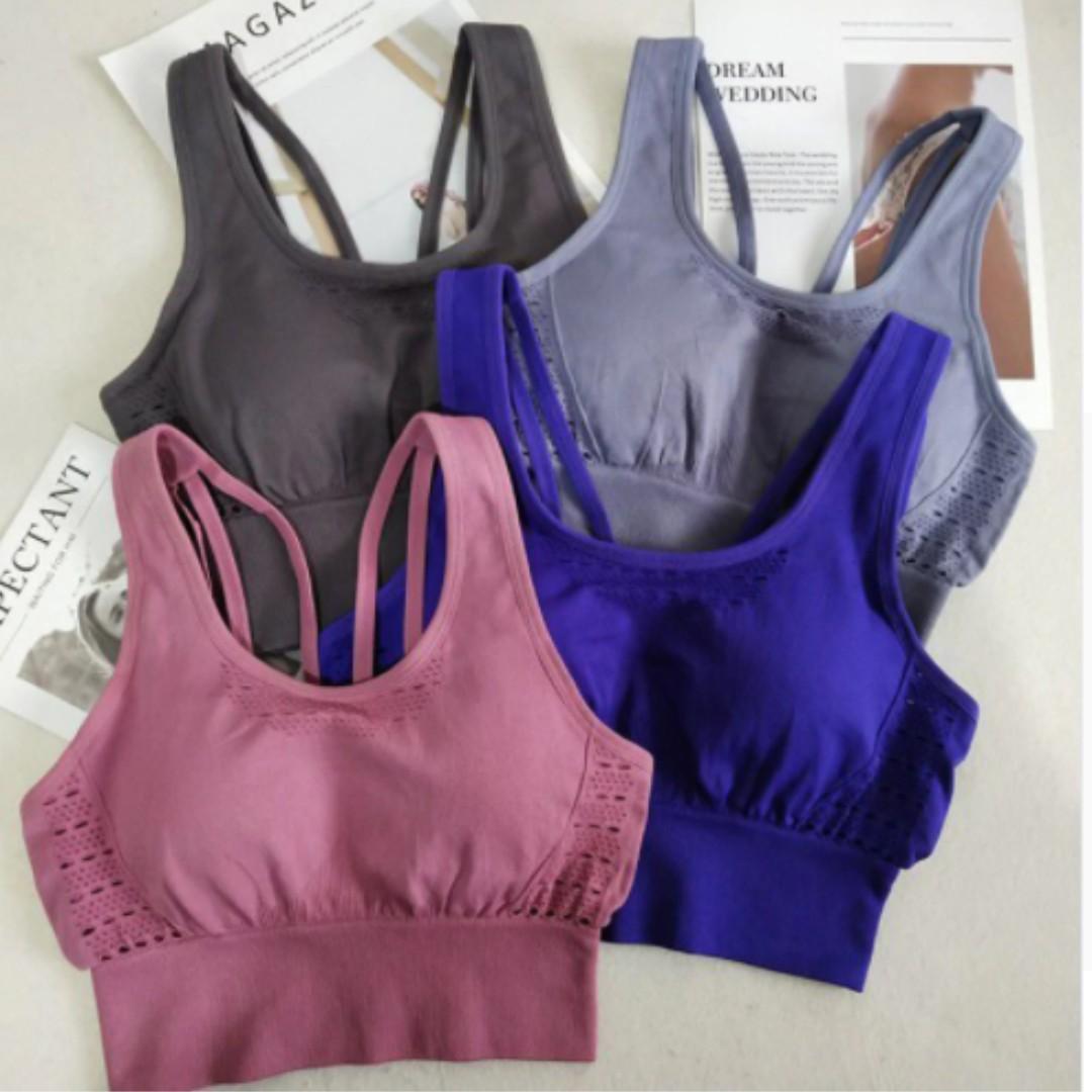 Gymshark dupe Aliexpress energy seamless sports bra in lavender, Women's  Fashion, Activewear on Carousell