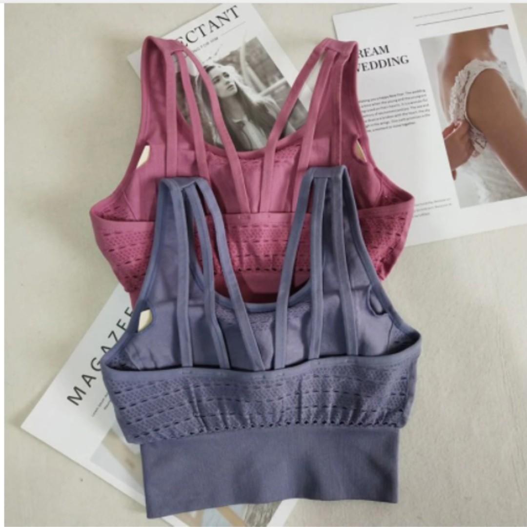 Gymshark dupe Aliexpress energy seamless sports bra in lavender, Women's  Fashion, Activewear on Carousell