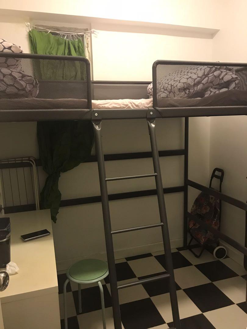 Ikea bunk bed with mattress, 傢俬＆家居, 傢俬, 床架及床褥 Carousell