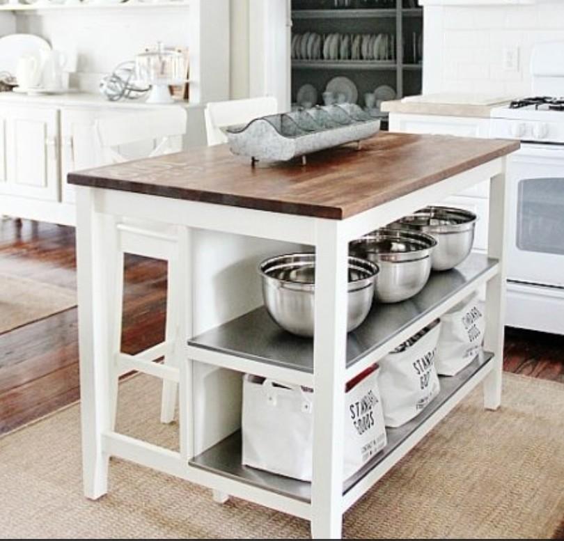 ikea island table(kitchen drawers and table), Furniture & Home Living
