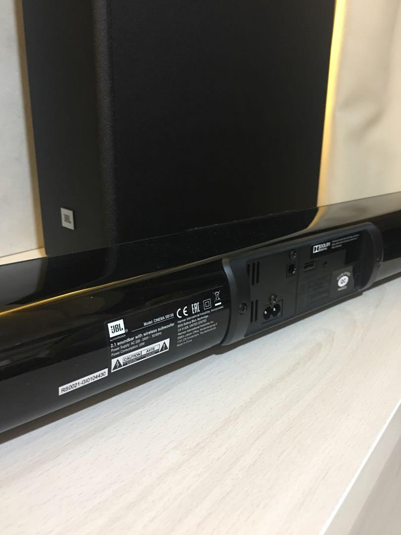 JBL SB150 CINEMA Blue Tooth 2.1 soundbar with wireless subwoofer, Audio