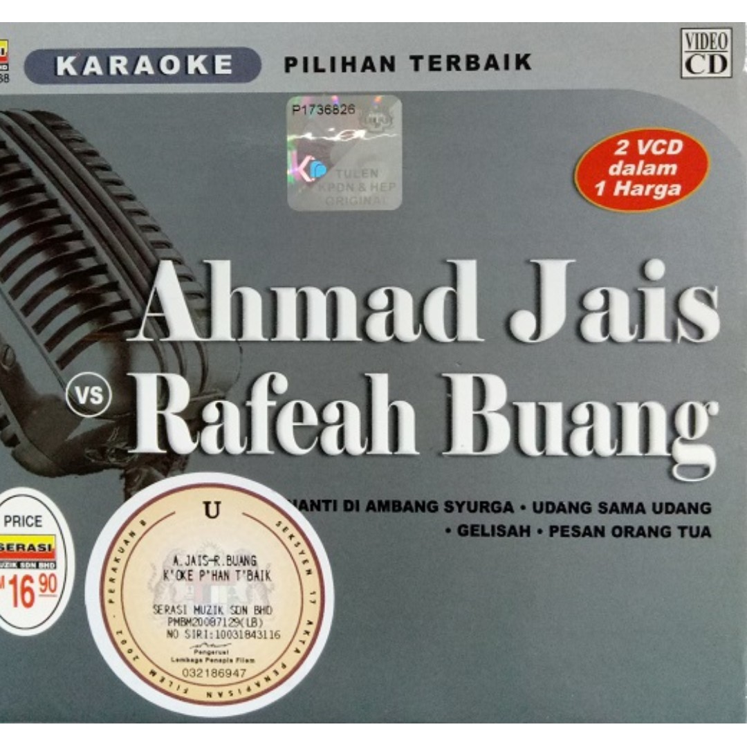 Karaoke Ahmad Jais Vs Rafeah Buang Vcd Music Media Cd S Dvd S Other Media On Carousell