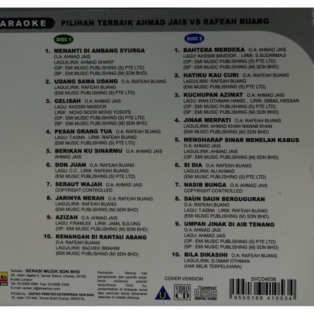 Karaoke Ahmad Jais Vs Rafeah Buang Vcd Music Media Cd S Dvd S Other Media On Carousell