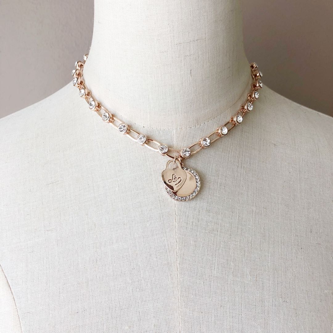 Lipsy Rosegold Pendant Necklace Women s Fashion Jewelry Organisers Necklaces on Carousell