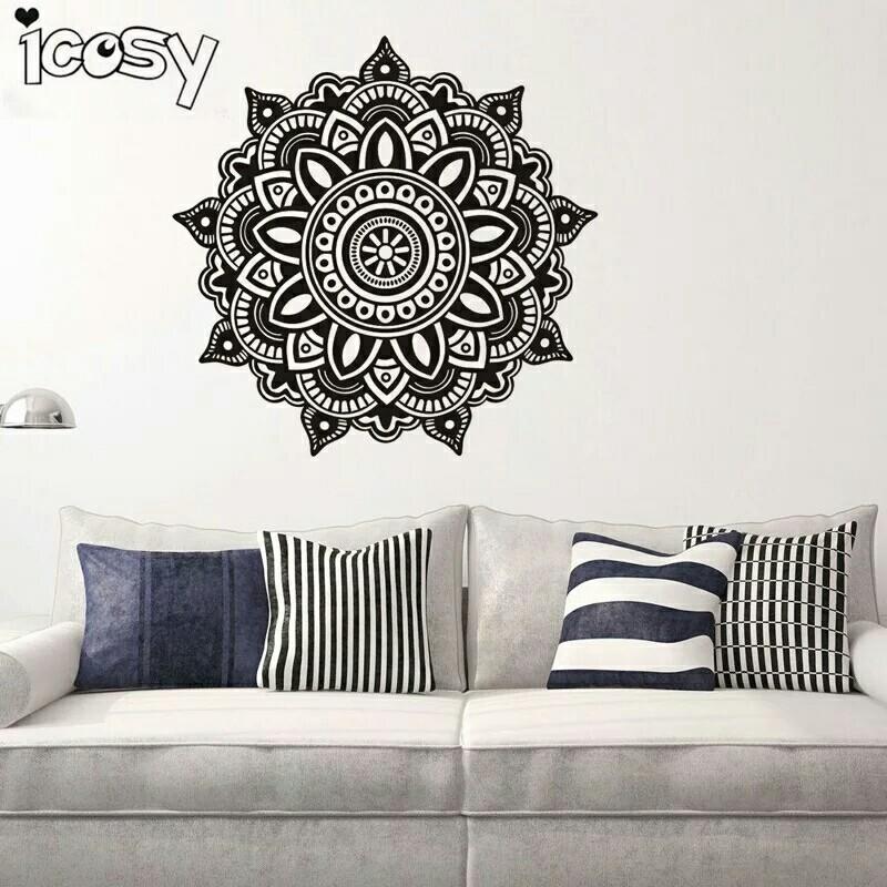 Mandala Flower Wall Sticker Bed Decoration Accessories Wall