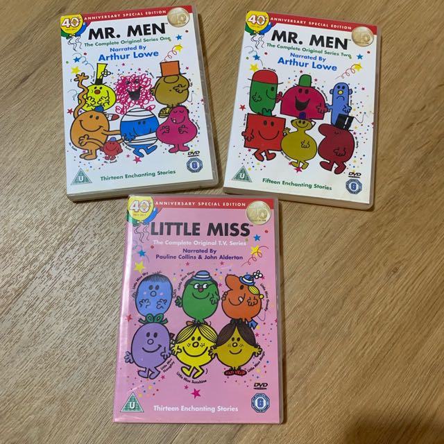 Mr Men DVDs - set of 3 region 0., Hobbies & Toys, Music & Media